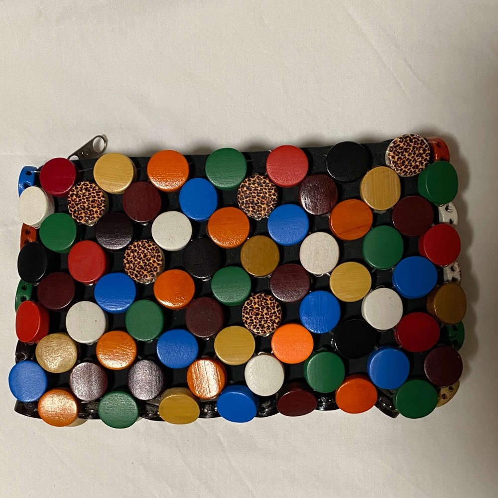 Colorful Circle Pattern Clutch